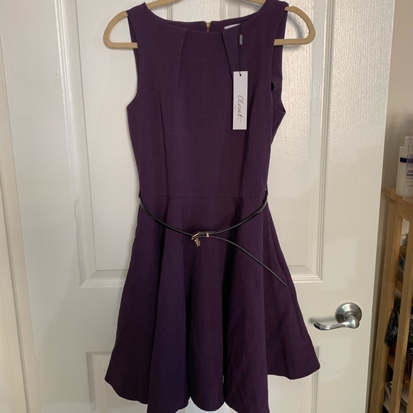 closet purple dress